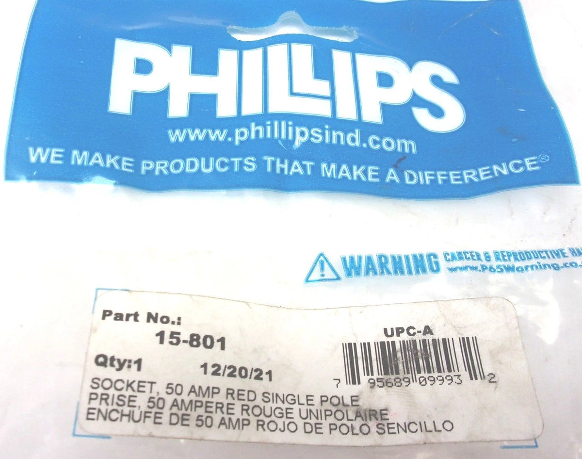 Phillips Breakaway Plug for Automotive (15-801) 50 Amp 10 GA to 6 GA Red