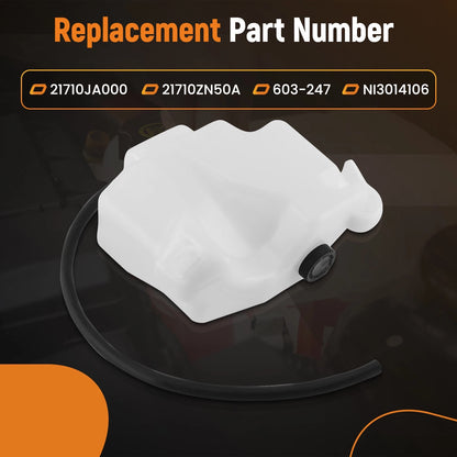 Radiator Coolant Overflow Tank for Nissan Maxima/Altima (2009–2014) 21710JA000 w/ Cap