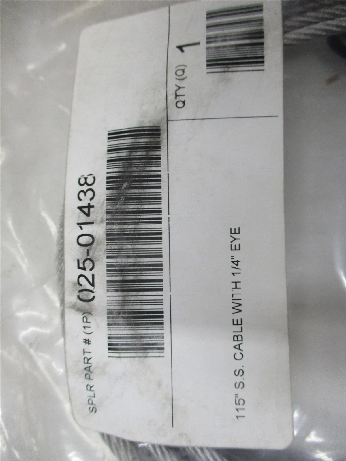 Set of 2 Roll-Up Door Cables for Tramec Sloan (115" 1/4" Eye Stainless)