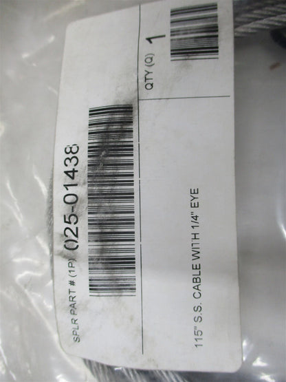 Set of 2 Roll-Up Door Cables for Tramec Sloan (115" 1/4" Eye Stainless)
