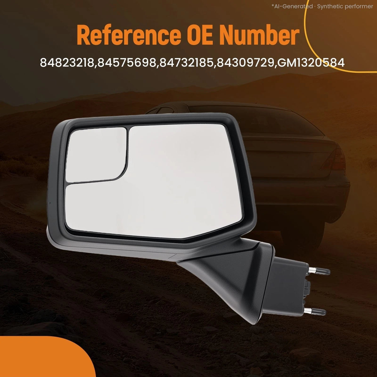 Left Side Mirror for Chevrolet Silverado 1500 (2019–2023) Heated 84823218