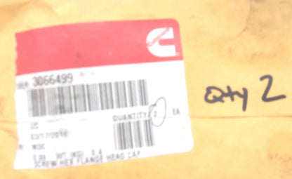 Set of 2 Hex Flange Head Cap Screws for Cummins (3066499)