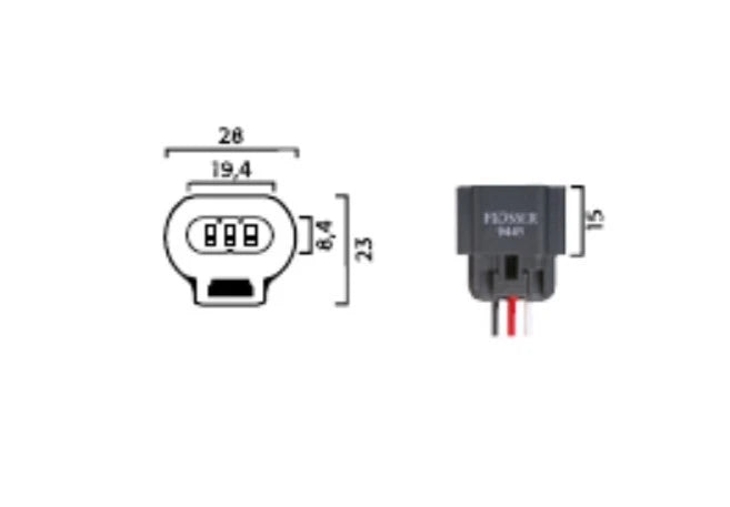 Flosser 9449 Halogen Lamp Socket for 9008 H13 Headlight