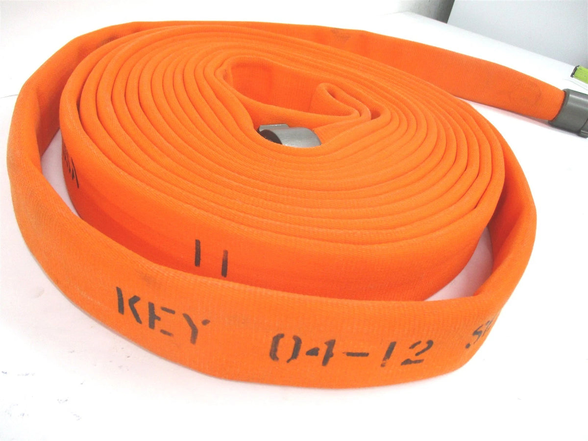 1-3/4" x 50' Orange Fire Hose with Connectors for Various Applications
