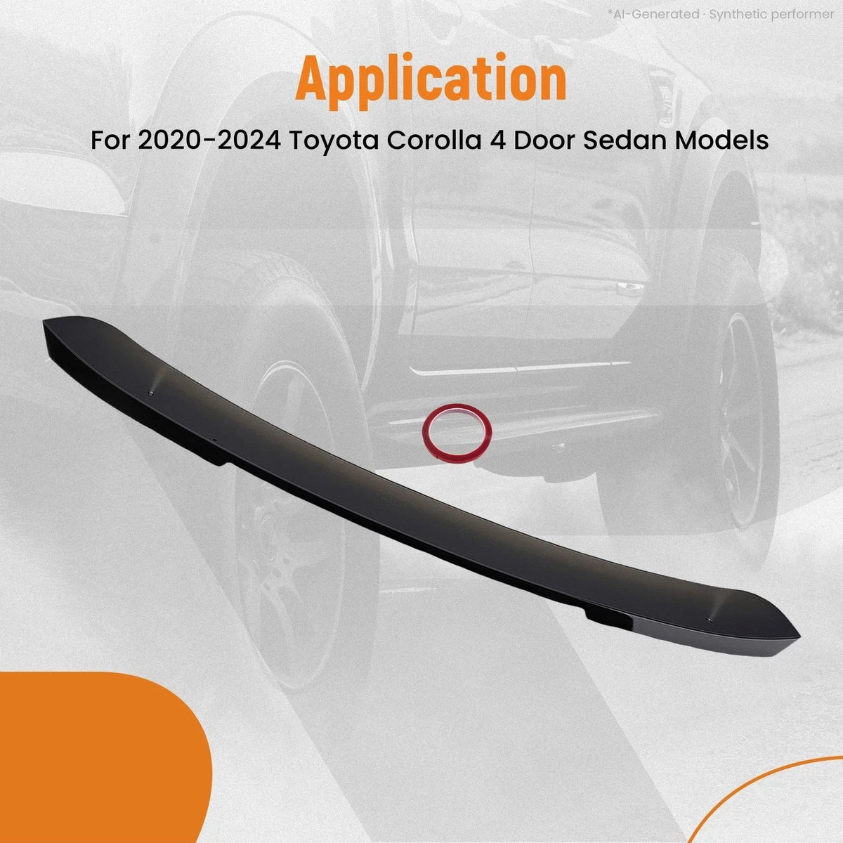 Rear Window Spoiler for Toyota Corolla 4DR (2020–2024) Sports Style
