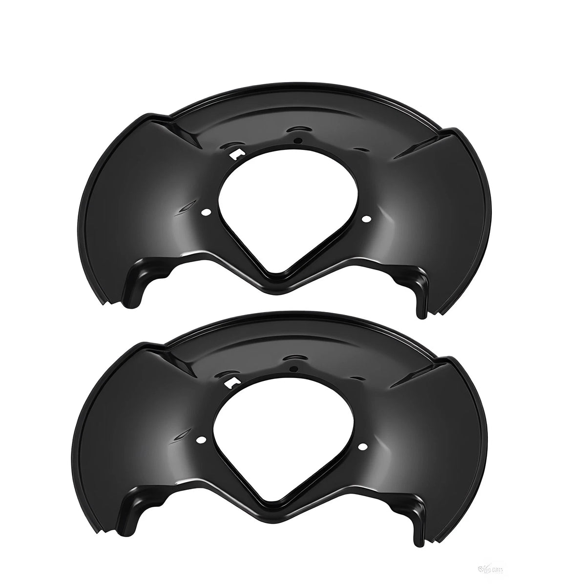Set of 2 Front Left & Right Black Brake Dust Shields for Honda Civic (2006–2011)