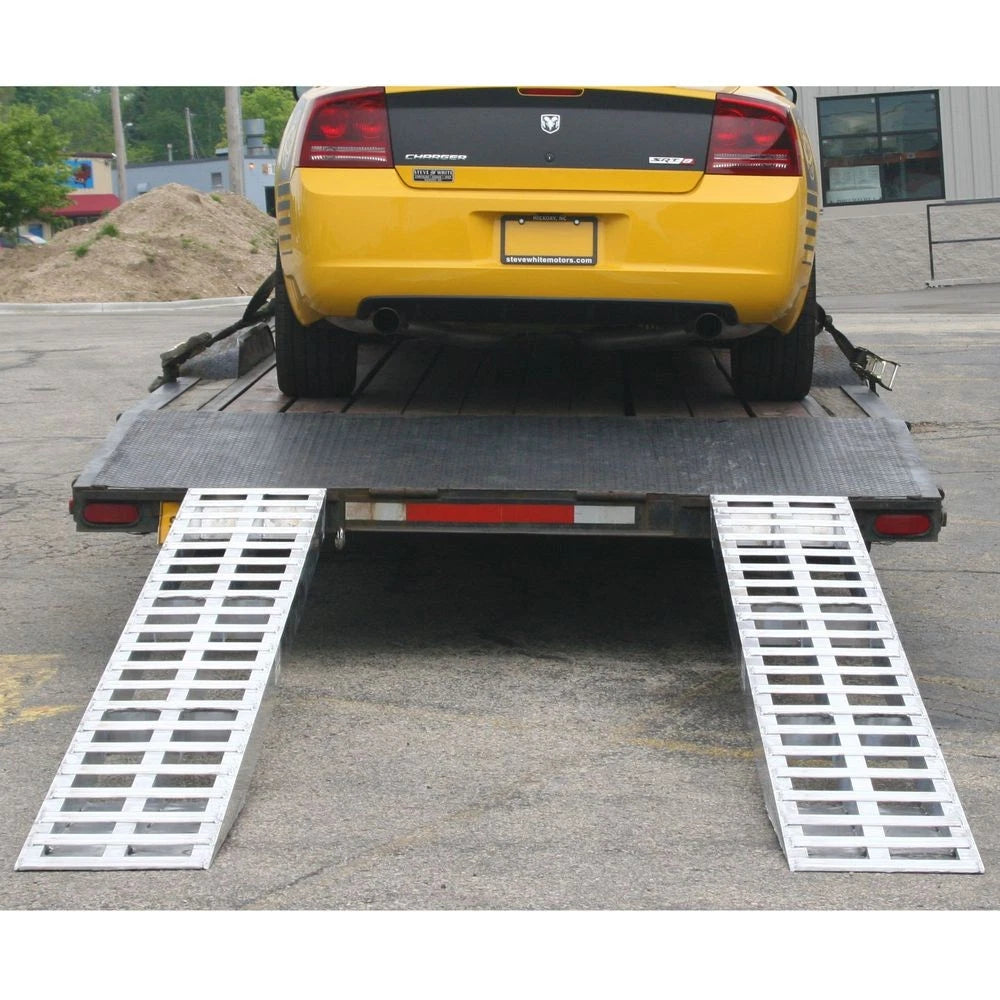 Set of 2 Aluminum Trailer Ramps for Truck Car (5000 lb Capacity)
