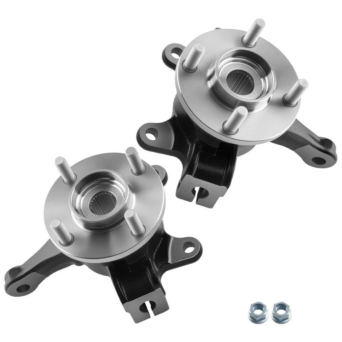 2X Front Left Right Knuckle + Wheel Hub Bearing for Nissan Versa & Versa Note (2014–2019)