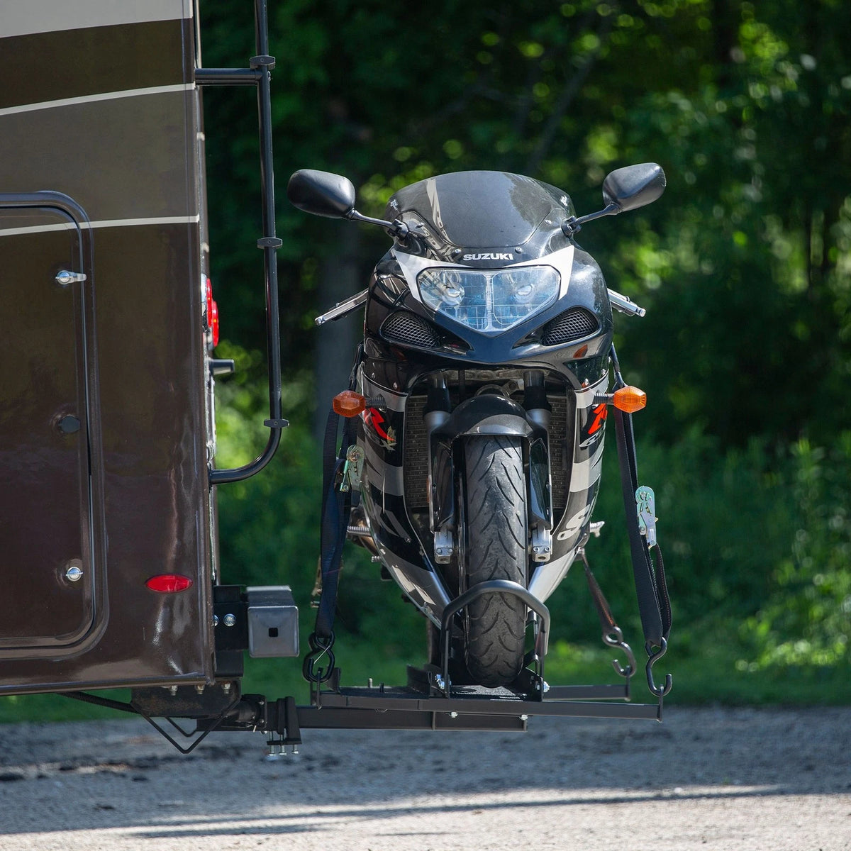 Black Widow Steel Motorcycle Carrier for RVs (400 & 600 lb Capacity)