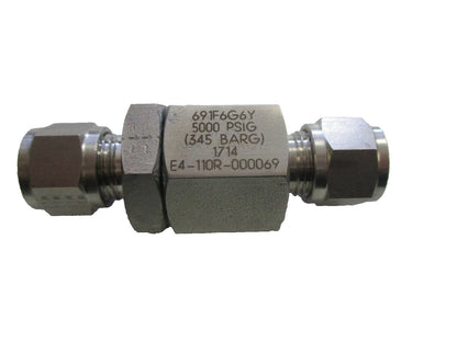 Hoke Series 691F High Flow Poppet Check Valve 691F6G6Y 316 Stainless Steel