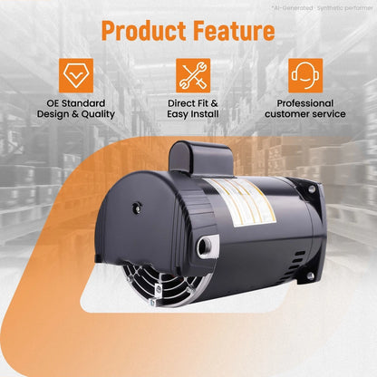 56Y Frame 3/4HP Pool Pump Motor for Swimming Pool (115/230V, 3450RPM, B2852)