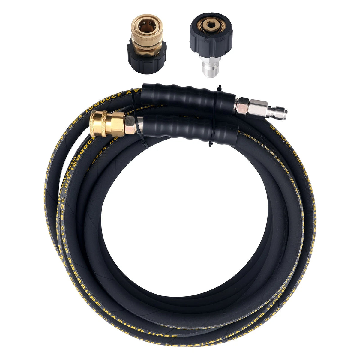 25FT 4200 PSI Pressure Washer Hose 3/8" Quick Connect Adapter