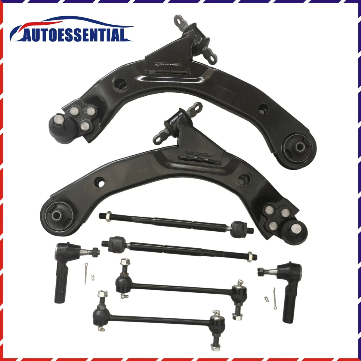 8PC Front Suspension Kit Lower Control Arms for Chevrolet Cobalt HHR (2005–2010)