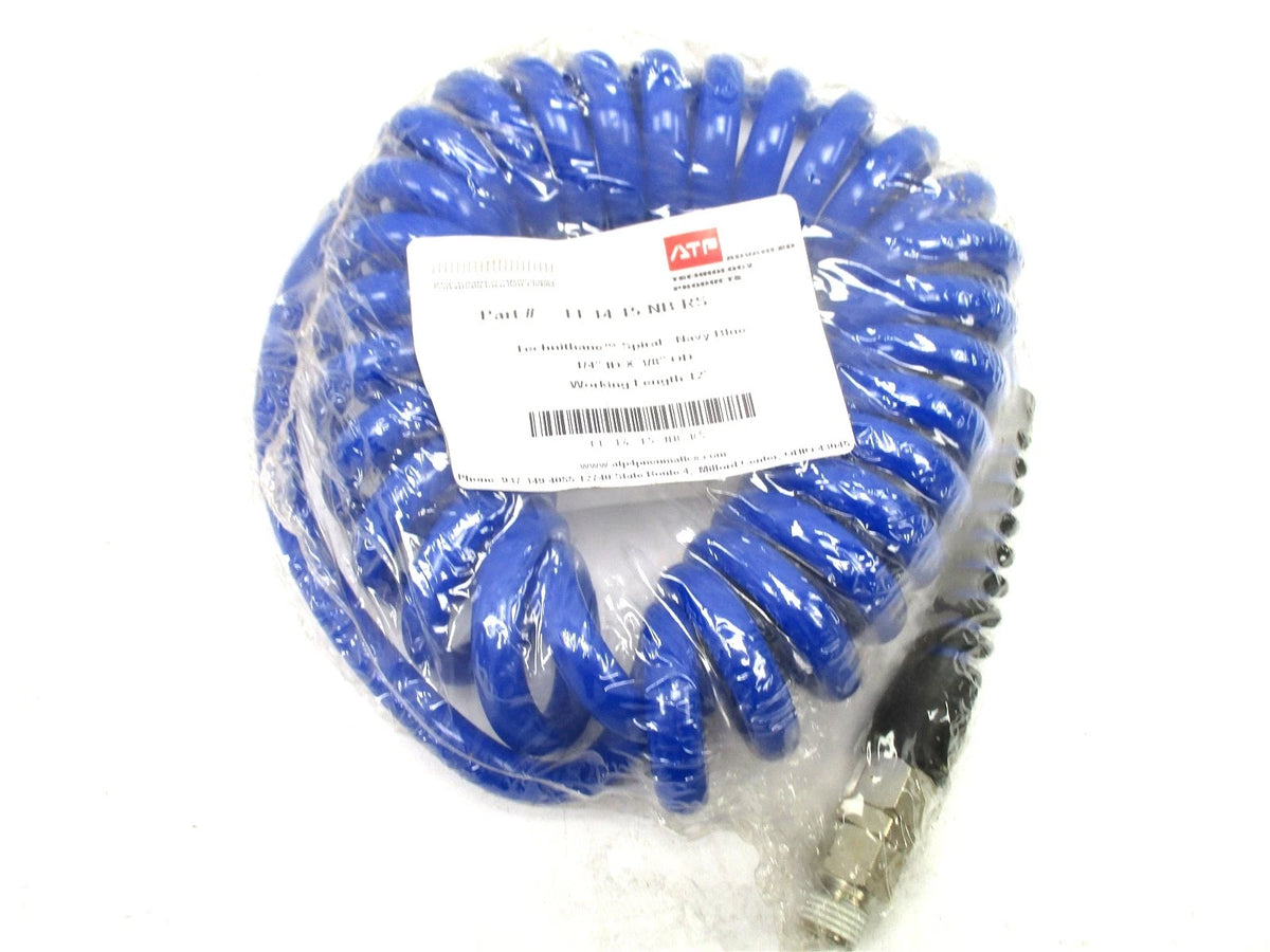 12' Coiled Air Hose for TT-14-15-NB-RS (ATP) - 1/4" ID x 3/8" OD