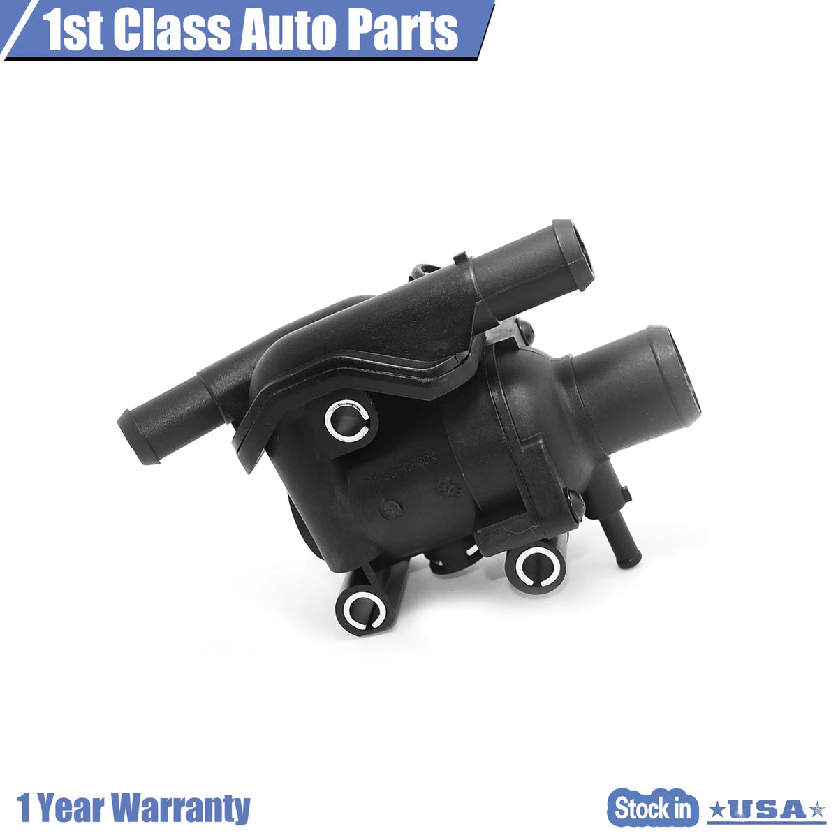 Engine Coolant Thermostat with Water Outlet Housing 902-201 for Ford Focus (2000–2004)
