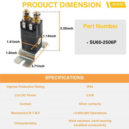 24V 100A Continuous Duty Relay for Electric Vehicles Hydraulic Power Packs