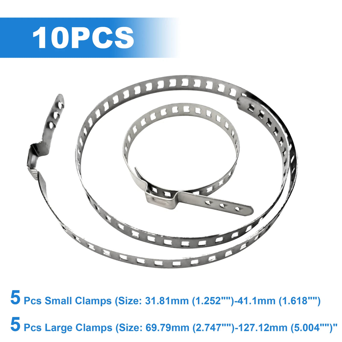 Set of 10 Adjustable Axle CV Joint Boot Crimp Clamps for Universal Use