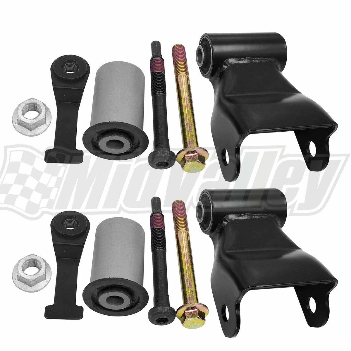 2X Rear Leaf Spring Shackle for Dodge Ram 2500 3500 1500 (2003–2010)