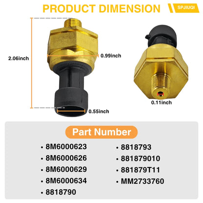 Water Pressure Sender Sensor Switch for Mercruiser (8M6000626, 8818793, 8818790)