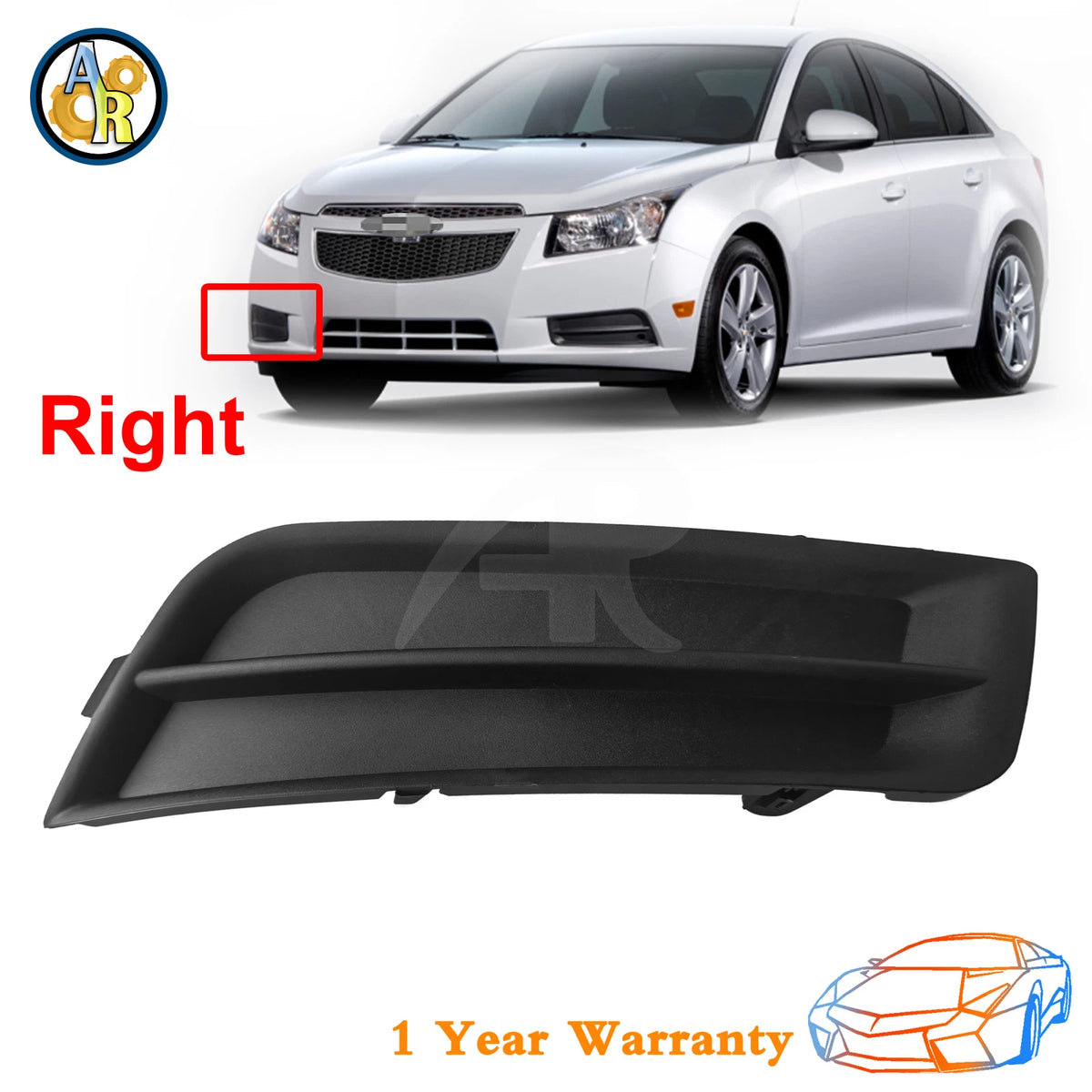 Fog Light Cover Right Side for Chevrolet Cruze (2011–2014)