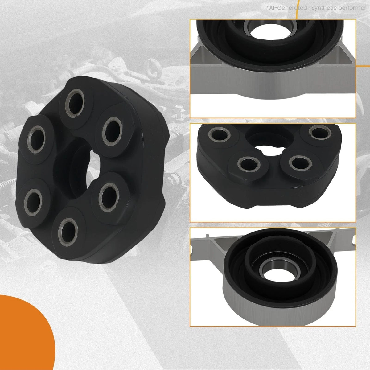 Drive Shaft Flex Disc Joint + Center Support Bearing for BMW 318i 323i 325i 328i (1992–2000)
