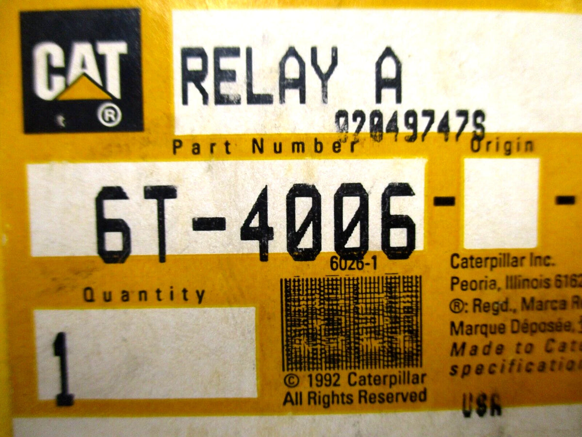 Relay for Caterpillar SR4 3408 3412 3508 (6T-4006)