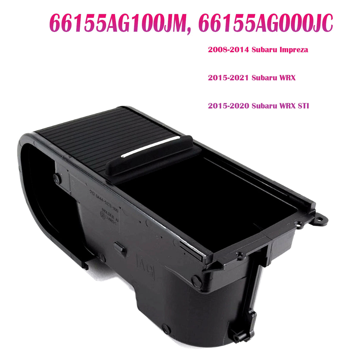Center Console Cup Holder for Subaru Impreza WRX STi (2008–2021) 66155AG100JC