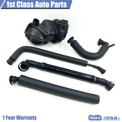 PCV Crankcase Vent Valve + Hose Kit for BMW E46 (2000–2006) 5PCs