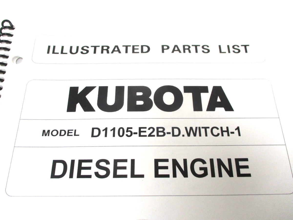 Illustrated Parts List for Kubota D1105-E2B-D.Witch-1 Diesel Engine (97898-61770)