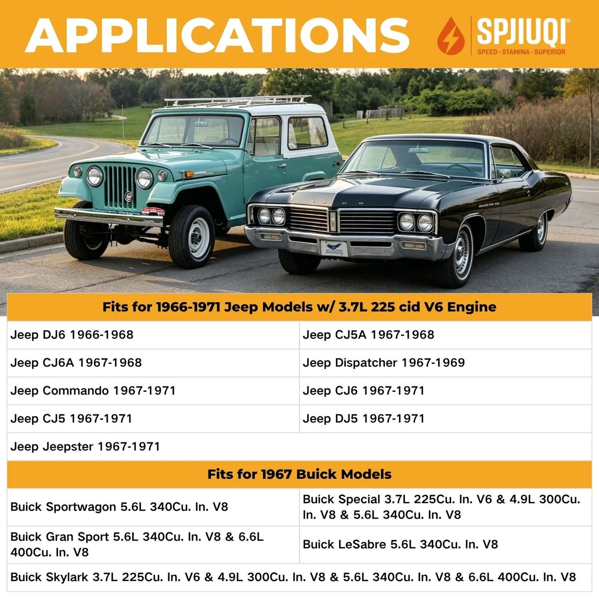 Fuel Pump MF0151 for Buick LeSabre Skylark GranSport (1967)