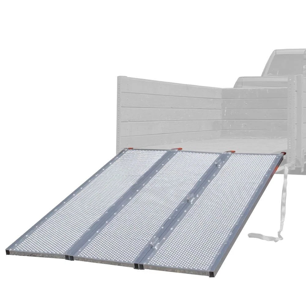 Black Widow Aluminum Extra-Wide Punch Plate Folding ATV Ramp (6' 5" L x 54" W)