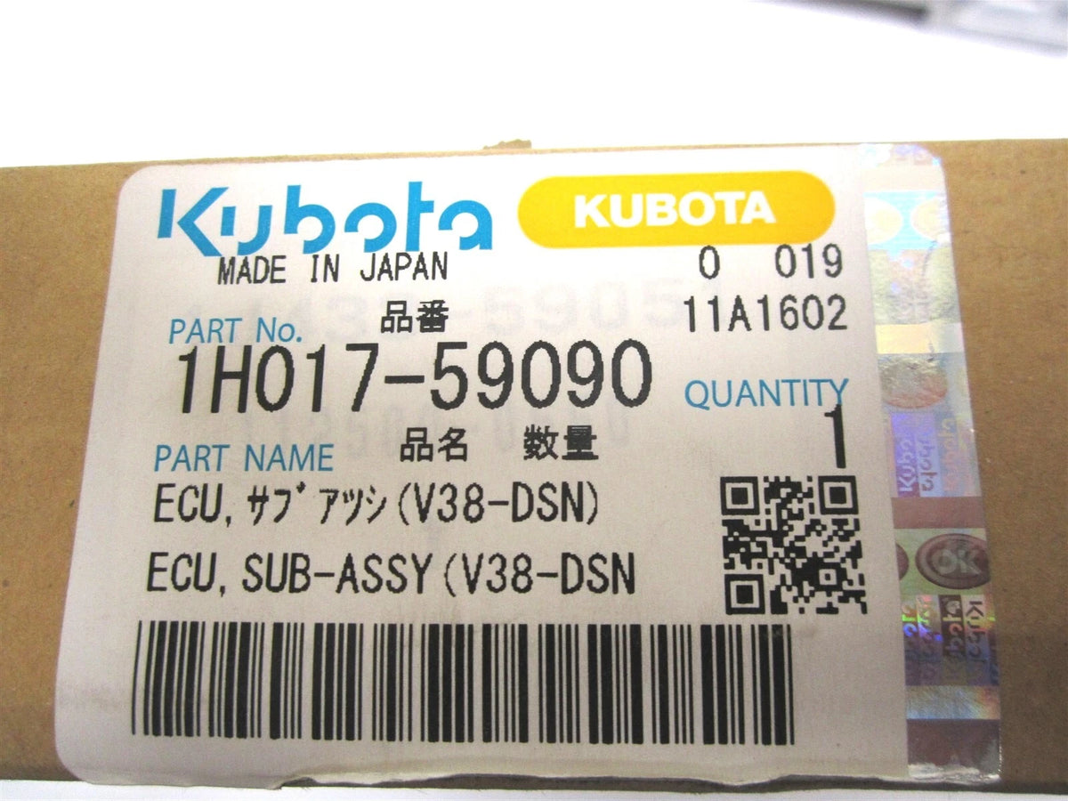 ECU Sub Assembly for Kubota (1H017-59090, 1J433-59051, 112500-0550)