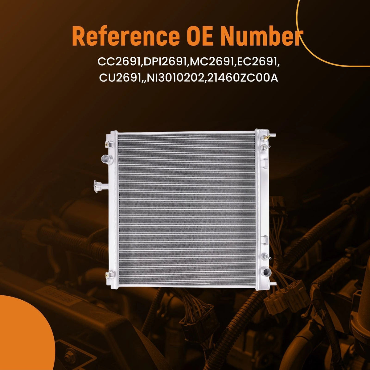 Aluminum Engine Coolant Radiator for Infiniti QX56 (2004–2010) MC2691