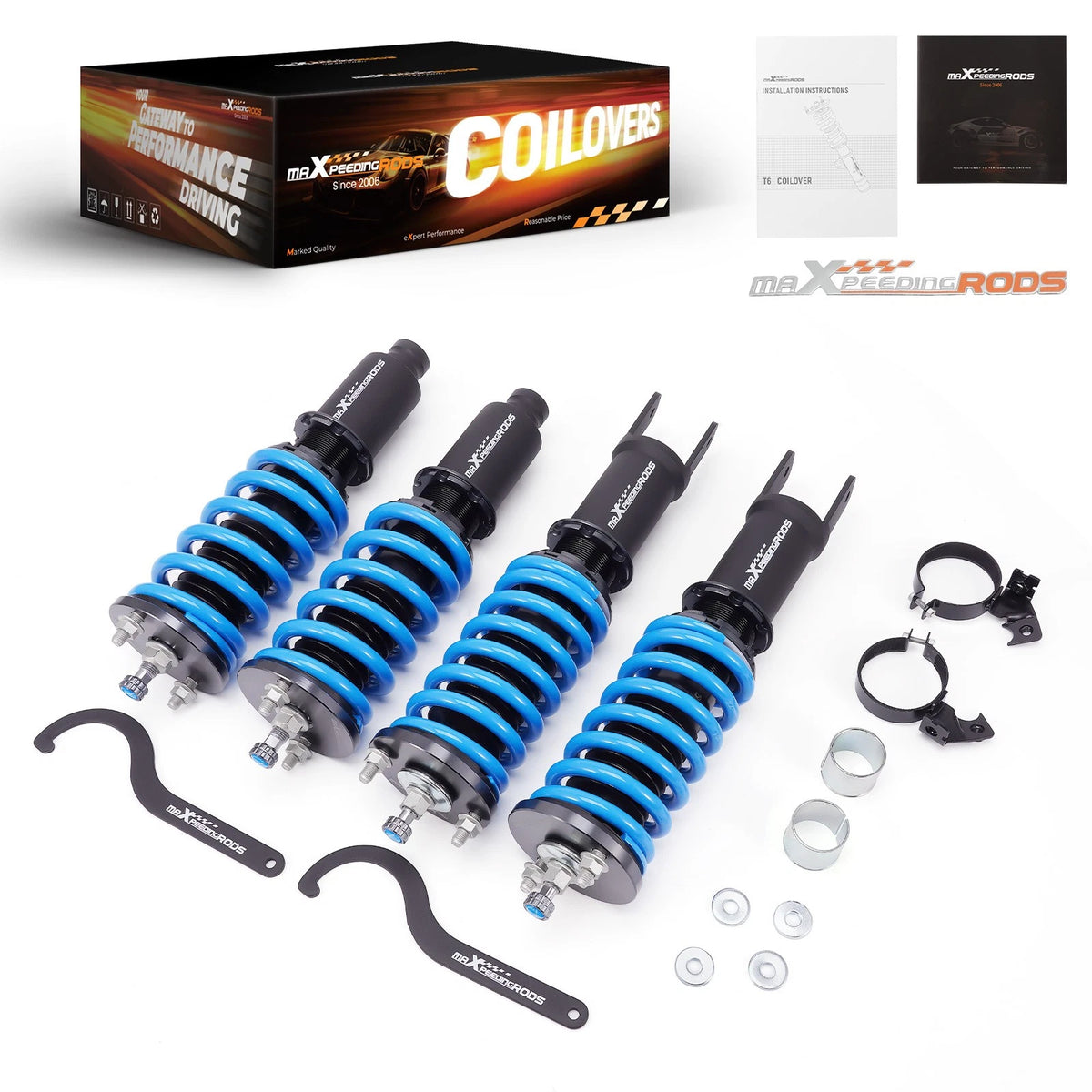 MaXpeedingrods T6 Adjustable Coilovers Kit for Honda Civic CR-X del Sol (1992–1995)