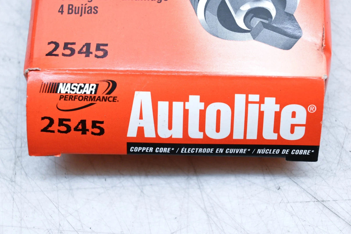 Set of 4 Autolite 2545 Copper Core Resistor Spark Plugs for