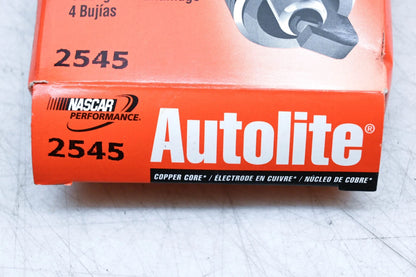 Set of 4 Autolite 2545 Copper Core Resistor Spark Plugs for