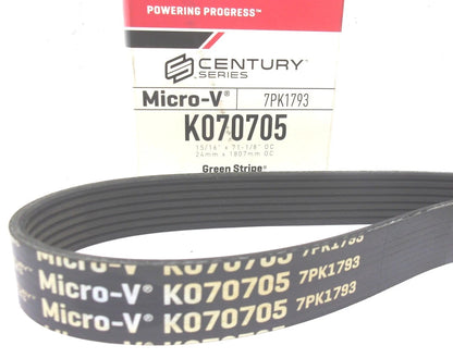 Serpentine Micro-V Belt for Gates (K070705, 7PK1793)