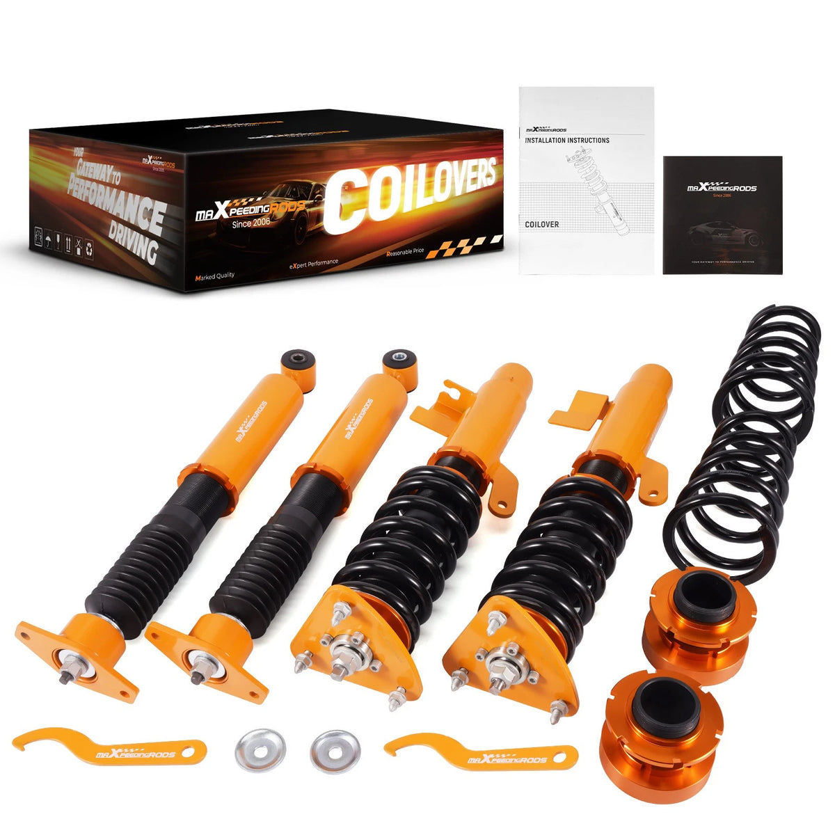 4X Adjustable Coilover Suspension Kit for Mazda 3 (2004–2009)