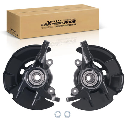 Pair Front Steering Knuckle with Wheel Bearing Hub for Hyundai Elantra (2007–2012)