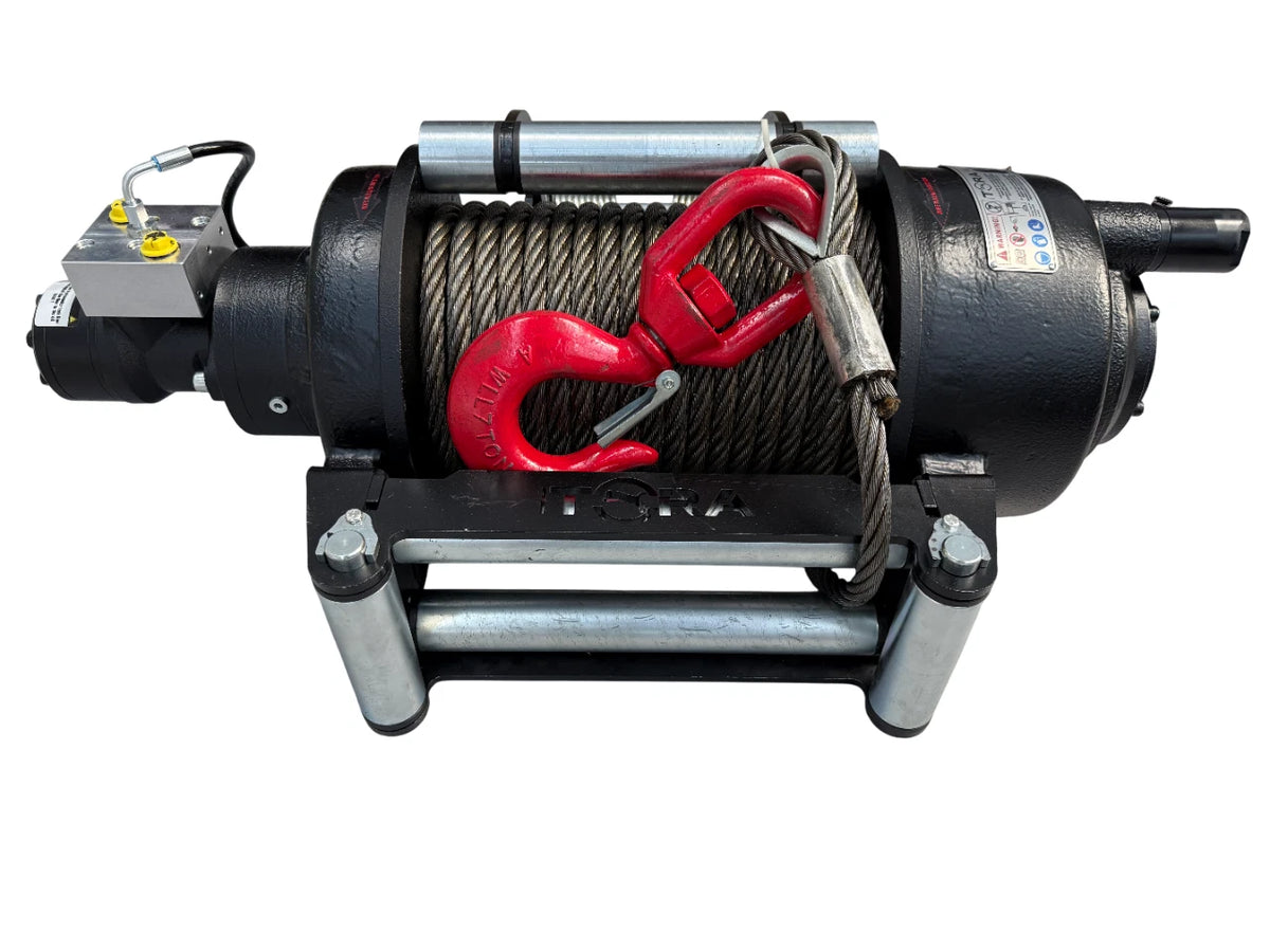 30,000 lbs Hydraulic Winch for TORA (Including 114 ft Steel Cable & Hook)