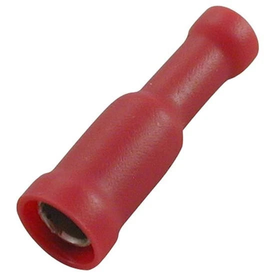 Set of 7 Red Vinyl Female Receptacles .157 Dia for Automotive Use