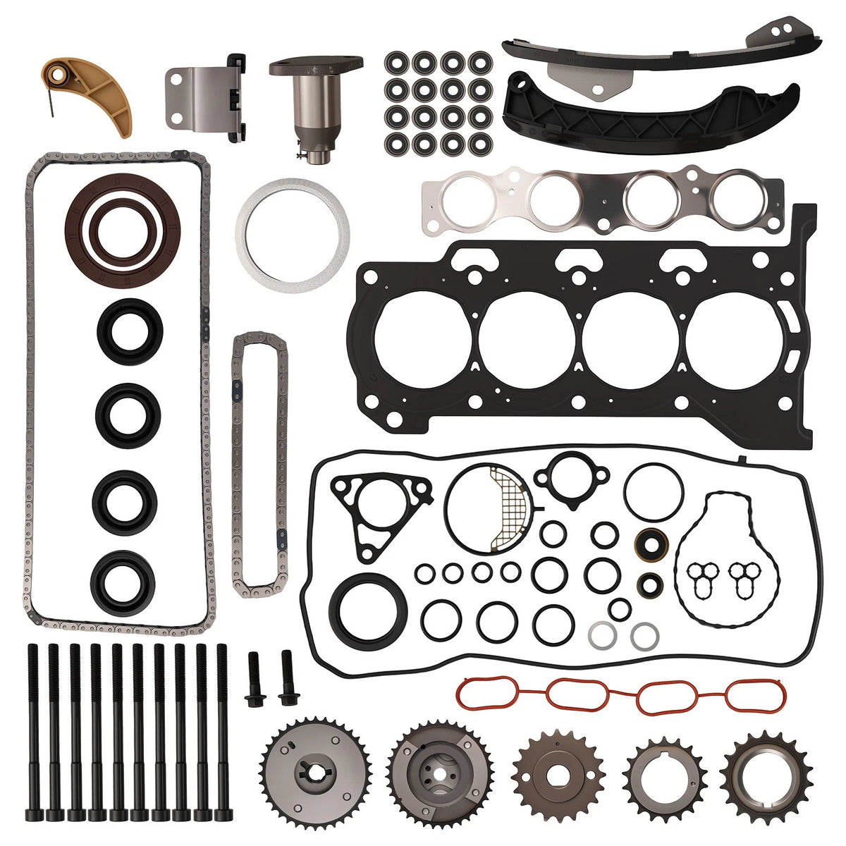 Timing Chain & Gasket Set w/ VVT Gears & Seals for Toyota Prius (2010–2015)