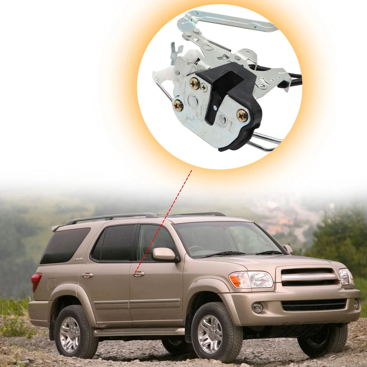 Door Lock Latch Actuator Front Right for Toyota Sequoia Tundra (2001–2007)
