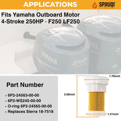 Fuel Filter 6P2-24563-00-00 for Yamaha 4-Stroke Outboard F250 LF250 (2000–2023)