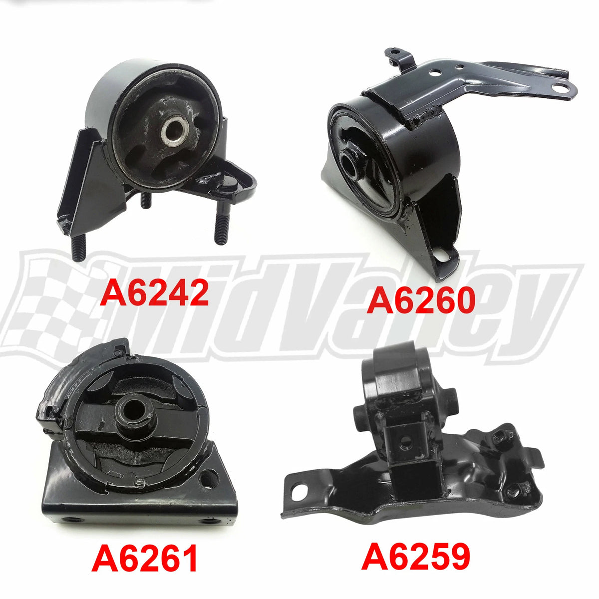 Set of 4 Engine Motor & Transmission Mounts for Toyota Corolla (1993–1997)