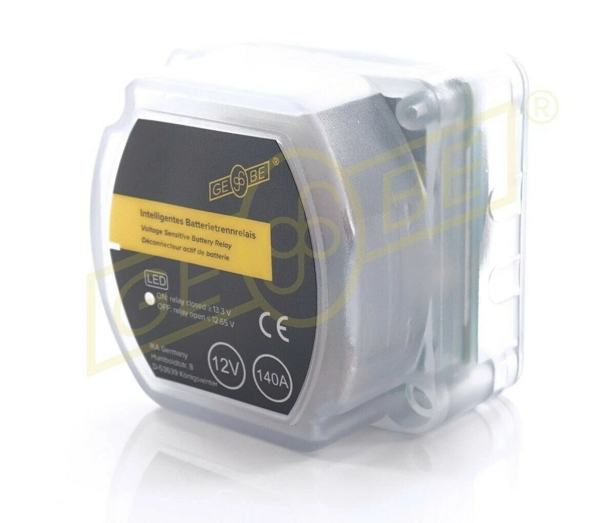 GEBE 990202 Battery Isolator Voltage Sensitive Relay 12V 140A for