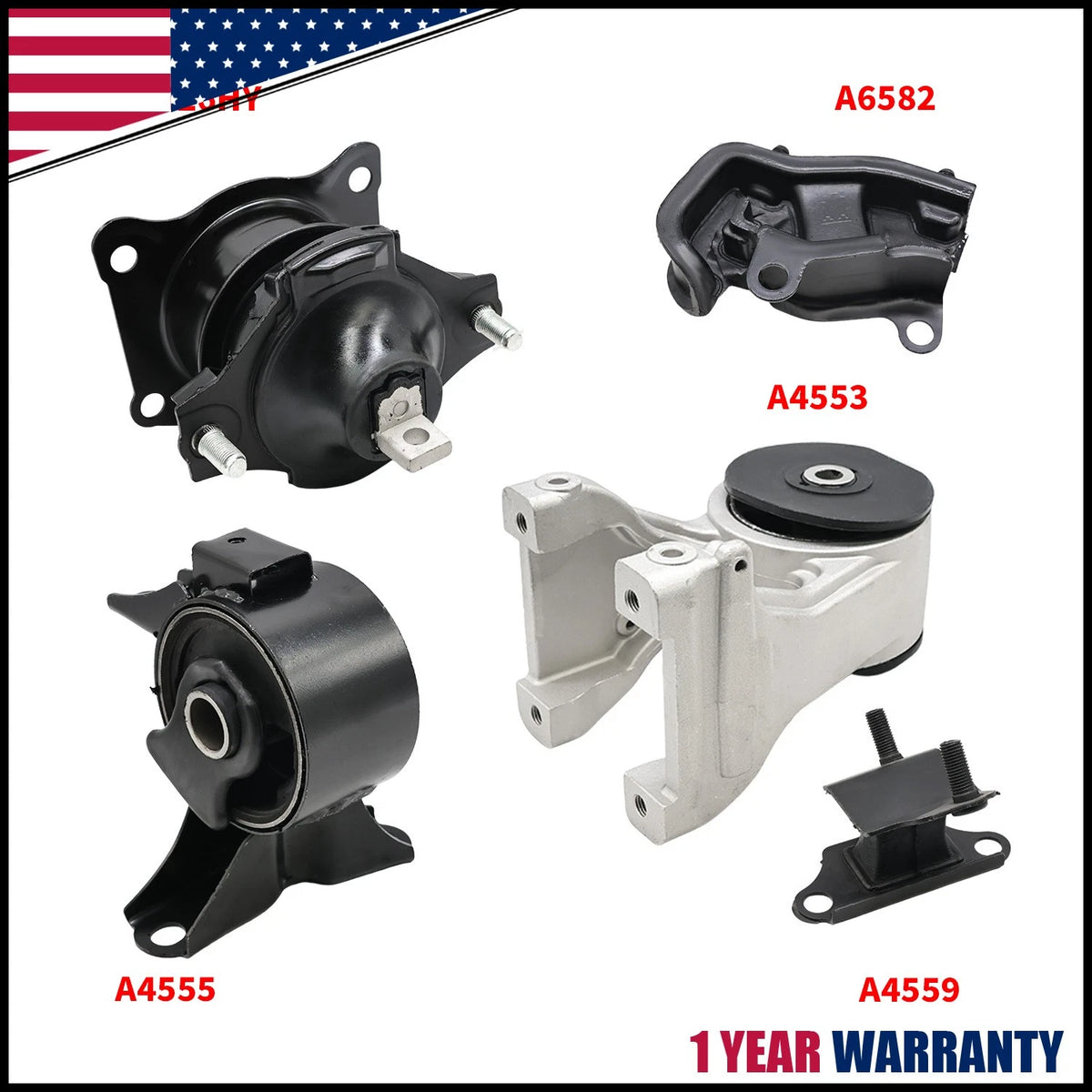5pcs Engine Motor & Trans Mount for Honda Odyssey (2005–2006) V6 3.5L VTEC