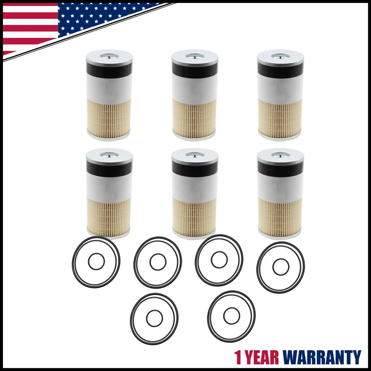 6 Pack Fuel Filter / Water Separator for Cummins (FS19764)