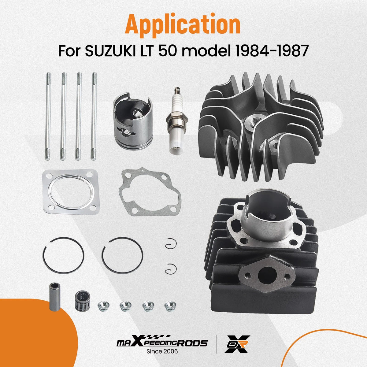 Cylinder Head Gasket Top End Kit for Suzuki Quadrunner 50 (1984–1987) 11241-04010