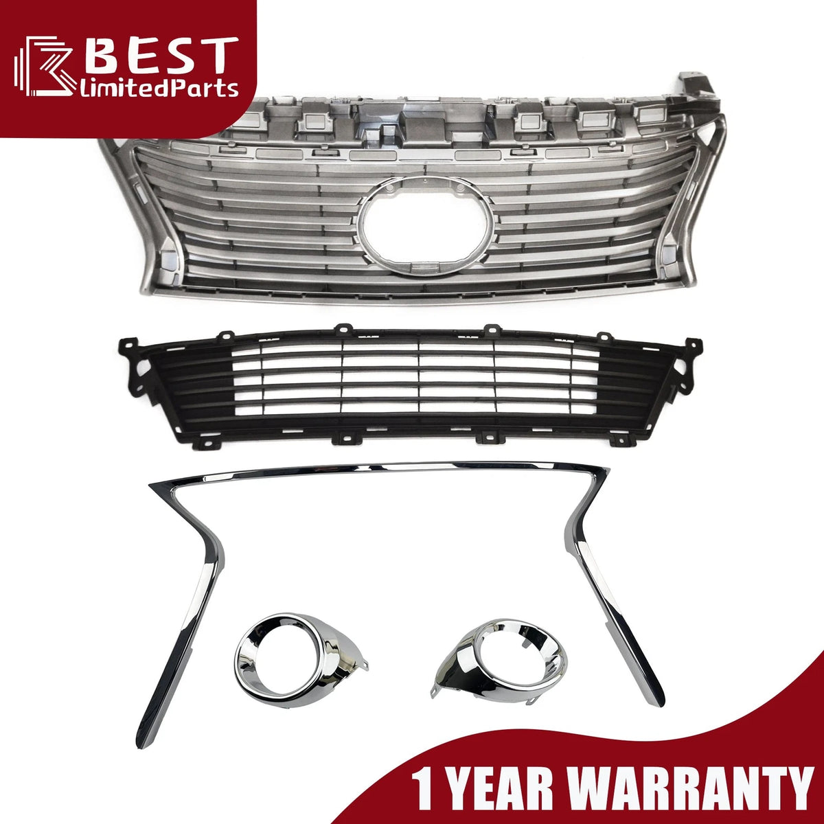 5pcs Chrome Trim for Lexus ES350 (2013–2015)